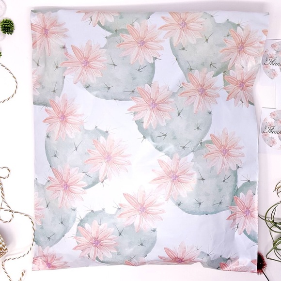 25 10X13 Flower Cactus Poly Mailers CLEARANCE - Picture 6 of 7